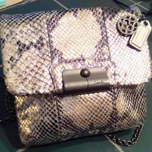 Coach Python Crossbody Kristen Silver